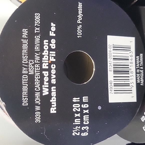 Celebrate It Halloween Wired Ribbon - Black and Orange Bundle. - Picture 2 of 6